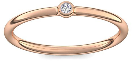 Amoonic Rosegold Ring Verlobungsringe Rosegold (Silber 925 hochwertig vergoldet) Zirkonia Stein +LUXUSETUI! Rosegoldring Ring Zirkonia Geschenk Ringe Verlobung KA11VGRSZIFA60