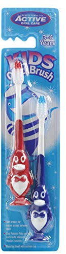 Beauty Formulas Active Oral Care Kids Pinguin-Schnellbürste, 2-teilig, sortiert
