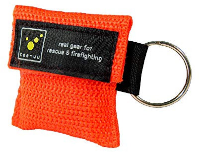 Elite Bags LIFE'S Beatmungsmaske 10er Set mit Schlüsselanhänger Rot 5 x 5 x 1,5 cm