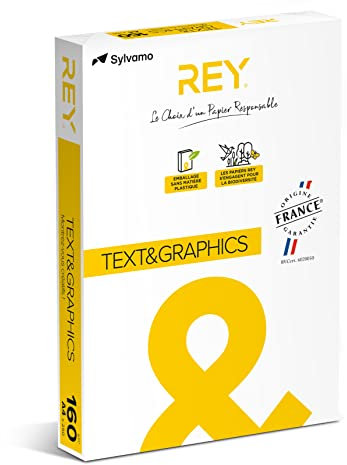 Rey Text & Graphics Papier Tintenstrahldrucker satiniert 160 g 250 Blatt A4 weiß