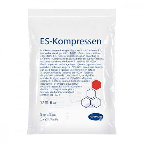 ES-Kompressen steril 5 x 5 cm 8fach 5 x 2 Stück