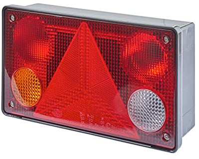 HELLA Rückleuchte - Glühlampe - 12V / 24V - Anbau/geschraubt - ECE/ADR/GGVS - Lichtscheibenfarbe: mehrfarbig - Stecker: Flachstecker - links - Menge: 1 - 2VP 340 400-151