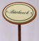 Kräuterschild Kräuterstecker Emaille, Bärlauch, Erdspieß 25 cm