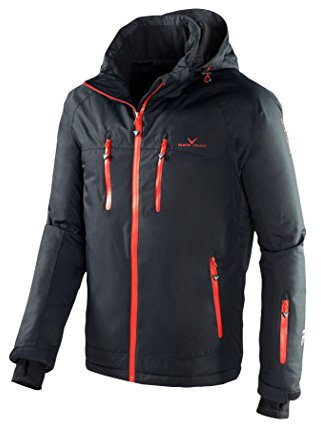 Black Crevice Herren Skijacke I Herren-Skijacke in verschiedenen Farben & Größen I wind- & wasserdichte Herren-Funktionsjacke I wasserdichte Reißverschlusstaschen I Ski-Jacke mit Kapuze