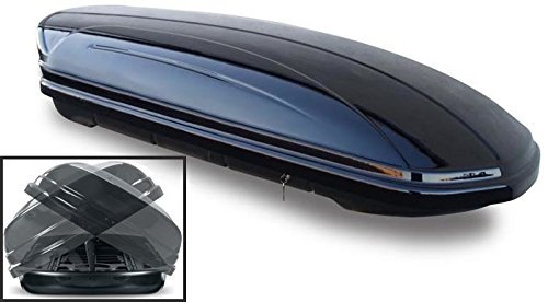 Dachbox VDPMAA580DUO + Alu Relingträger kompatibel mit BMW X1 09-15 aufliegende Reling