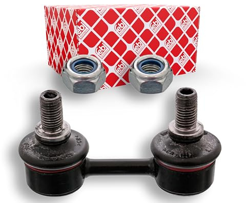 febi bilstein 18107 Verbindungsstange mit Sicherungsmuttern, 1 Stück | Kompatibel mit: LEXUS ES, TOYOTA CAMRY, CAMRY Kombi, CELICA Cabriolet, CELICA Coupe, COROLLA, COROLLA, COROLLA Compact