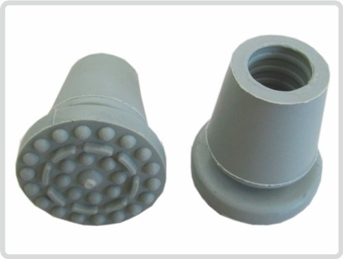 Krückenkapsel, flexibel, grau, Rohrdurchmesser 17-20mm - Gummipuffer