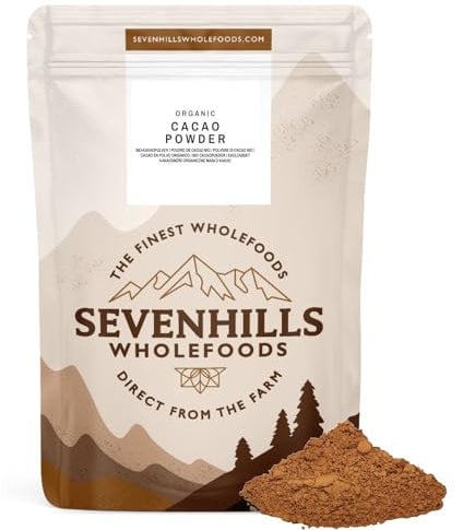 Sevenhills Wholefoods Organic Cacao/Cocoa Powder 200g | Natural Source of Potassium & Manganese | Pure & Vegan for Hot Chocolate, Smoothies & Baking | Unsweetened & Non-Alkalised | GMO Free