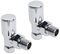 WarmeHaus 15mm Pair of Designer Angled Radiator Valves