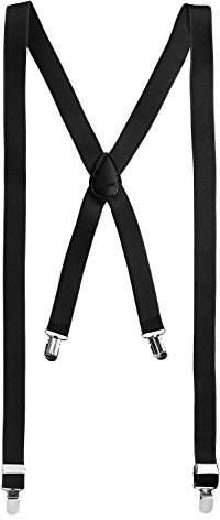 BomGuard Herren Hosenträger X Form 2,5cm,schwarz