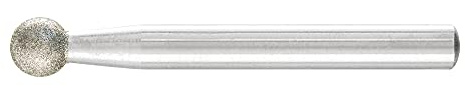 PFERD TOOLS Diamant-Schleifstift Kugelform 8,0mm Schaft- 6mm (mittel) 36208010 zum Gravieren und Entgraten D 126 Korngröße
