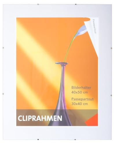 BURI Rahmenlos Bilderhalter Bilderrahmen 40x50 cm