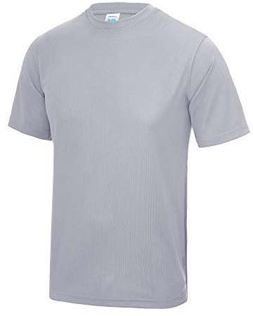 Just Cool Mens Performance Plain T-Shirt (M) (Heather Grey)