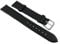 myledershop 16mm Weiches Kalbsleder Uhrenarmband Schwarz Silberfarbende Dornschließe inkl Montageanleitung