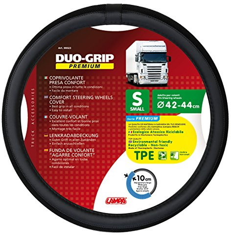 LAMPA 98023 Duo-Grip Tpe (Thermoplastic Elastomer) Steering Wheel Cover, Small