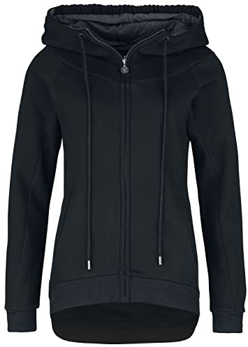Forplay RED by EMP Damen schwarze lange Sweatjacke XXL