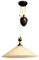 Lampenlux Pendellampe Hängeleuchte Zoran Landhaus Rustikal Antik Bronze-Gold Ø 45cm Glas Pendelzug E27