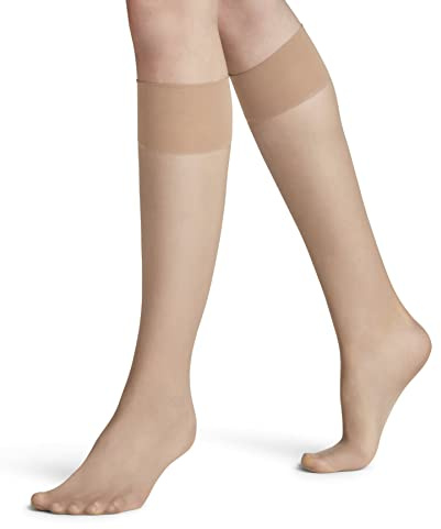 FALKE Damen Kniestrümpfe Pure Matt 20 DEN W KH transparent einfarbig 1 Paar, Beige (Cocoon 4859), 35-38
