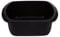 Whitefurze Rectangular Bowl, Plastic, Black, Large