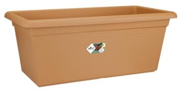 Elho Green Basics Garden Xxl 100 - Fioriera per Esterno - Ø 96.0 x H 39.5 cm - Marrone/Mild Terra