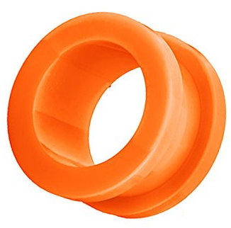 Piercingfaktor Flesh Tunnel Ohr Schraub Ear Plug Piercing Kunststoff Acryl Schraubverschluss Rund Creole 8mm Orange