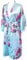 CCCollections Kimono motif paon et fleurs, lingerie, nuisette, robe de chambre, demoiselle d'honneur, enterrement de vie de jeune fille, Bleu/vert, Taille unique