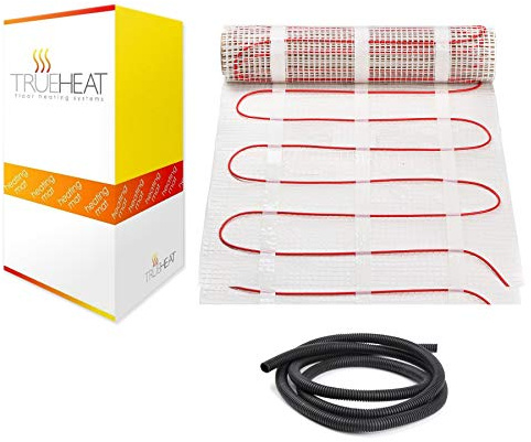 Electric Underfloor Heating Mat Kit for Tile or Stone Floors 200W/m2-1m2 (1m2, None)