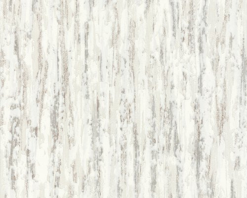 A.S. Création Stukturprofiltapete OK Tapete natürlich 10,05 m x 0,53 m beige braun weiß Made in Germany 240965 2409-65
