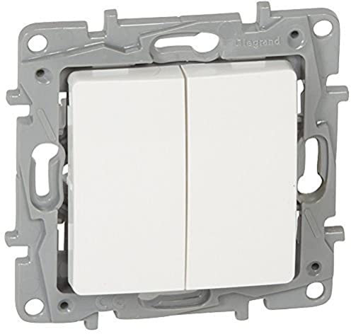 LEGRAND - DOUBLE POUSSOIR 6A BLANC LEGRAND NILOE 664708 - LEG-664708
