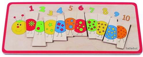 Hape 11008 - Didaktisches Puzzle Die Raupe und die Zahlen