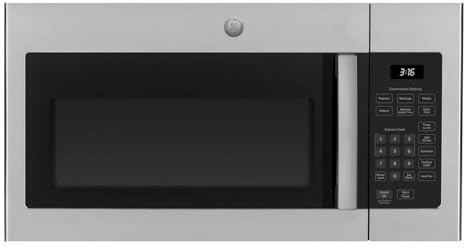 GE 30 Over-the-Range Microwave, 1.6 Cu. Ft., 1000 Watts, 300 CFM Hood Vent, LED Lighting, Auto Defrost, Easy Mount Install, Stainless Steel, JVM3160RFSS
