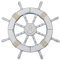 HND Rustic White Ship Wheel with Anchor 18 
