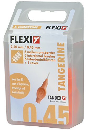 Tandex Flexi Interdentalbürsten 6 Stk. orange 0.45mm, 3er Vorteilspack (3 x 6 Stück)