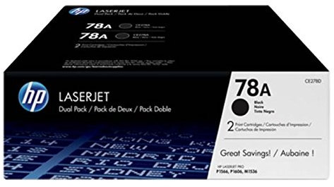 Original Toner passend für HP LaserJet P 1569 HP 78A CE278AD - 2x Premium Drucker-Kartusche - Schwarz - 2x 2100 Seiten
