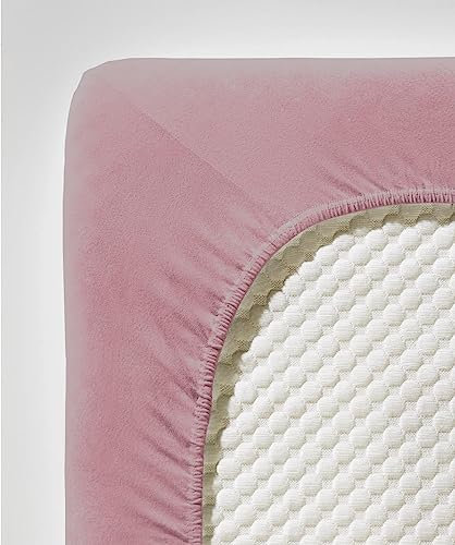 fleuresse Comfort Spannbettlaken (96% Baumwolle, 4% Elasthan), mit Rundumgummi, Ökotex Standard 100, für Matratzen bis 26 cm Höhe, 200-220 x 200 x 200-220 cm, altrosé