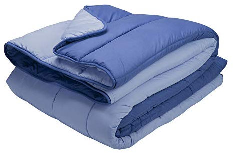 Pikolin Home - Edredón Reversible 300 gr - Relleno Nórdico Bicolor - para Cama 150 - Tacto Pluma, Cálido, Transpirable, Color Azul, 240 x 220 cm