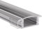 Alumino | LED Aluminiumprofil Eloxiert | 200 cm | Einbauprofil | Klare Abdeckung | für 12 mm LED-Streifen | Rhein