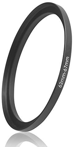 Ares Foto® Step Up Filteradapter Adapter Ring. CNC-gefrästes Aluminium. Kompatibel mit Objektiven Aller Hersteller: Canon Sony Nikon Fujifilm Olympus Pentax Leica Tamron Sigma (62mm – 67mm)