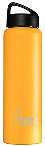 Laken Classic Botella Térmica Acero Inoxidable 18/8 y Doble Pared de Vacío, Unisex adulto, Amarillo, 1000 ml