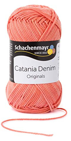 Schachenmayr Catania Denim 9807340-00124 mandarine Handstrickgarn, Häkelgarn, Baumwolle