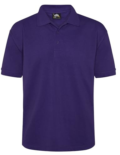 ORN Polo Shirt for Men Adult, Heavyweight Polo T-Shirt for Work & Casual Wear, Hard-Wearing Premium Quality Mens Workwear Poloshirt, 1150-Purple, Large
