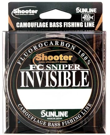 SUNLINE Fluorocarbon Line Shooter, Sniper, Invisible, 25.4 ft (75 m), 16 lbs, Natural Clear, Moss Green, Gray, Green, Red Brown