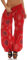 Malito – Haremshose Damen mit Print – Pumphose aus Baumwolle – Leichte Stoffhose – Sommerhose für warme Tage – Dünne Aladinhose für Frauen 3481 (Rot)