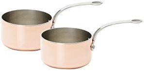 ProWare Set of Two Copper Tri Ply 9cm Mini Pans