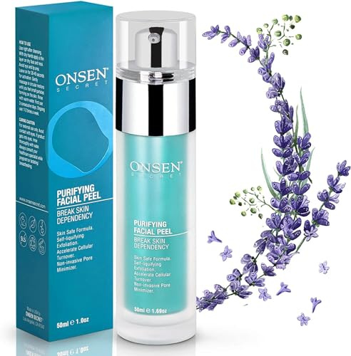 Peeling Gel (50ml) by Onsen Secret - Täglicher Sanfter Gesichtspeeling, Dunkelfleckenentferner, Organisches Gesichtspeeling für Empfindliche Haut, Natürliches Aufhellendes Peeling-Gel für Frauen