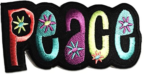 Catch the Patch Peace Frieden Hippie - (Größe: 11 x 5,5 cm) – Kultige Aufnäher zum Aufbügeln & Aufnähen – Für Jacken, Rucksäcke, Shirts & Cosplay – Ein Must-have für DIY-Fans