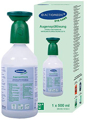 Actiomedic Augenspülflasche mit Natriumchloridlösung 0,9%, 500 ml