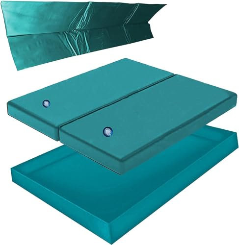 Hardside Wasserbetten Wasserkern Wasserbettmatratze Wasserbett Matratze DUAL Duo + Sicherheitswanne Auslaufwanne Wanne Standup Liner + Thermo Trennwand Thermotrennwand (180 x 200 cm F2 + F2)