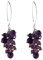 Silverly Frauen 925 Sterling Silber Amethyst Trauben Block Ohrringe