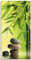 ARTland Wanddeko Glasbilder Wandbild Glas Bild einteilig 30x60 cm Hochformat Asien Wellness Zen Steine Spa Blätter Entspannung Bambus Grün T9PN